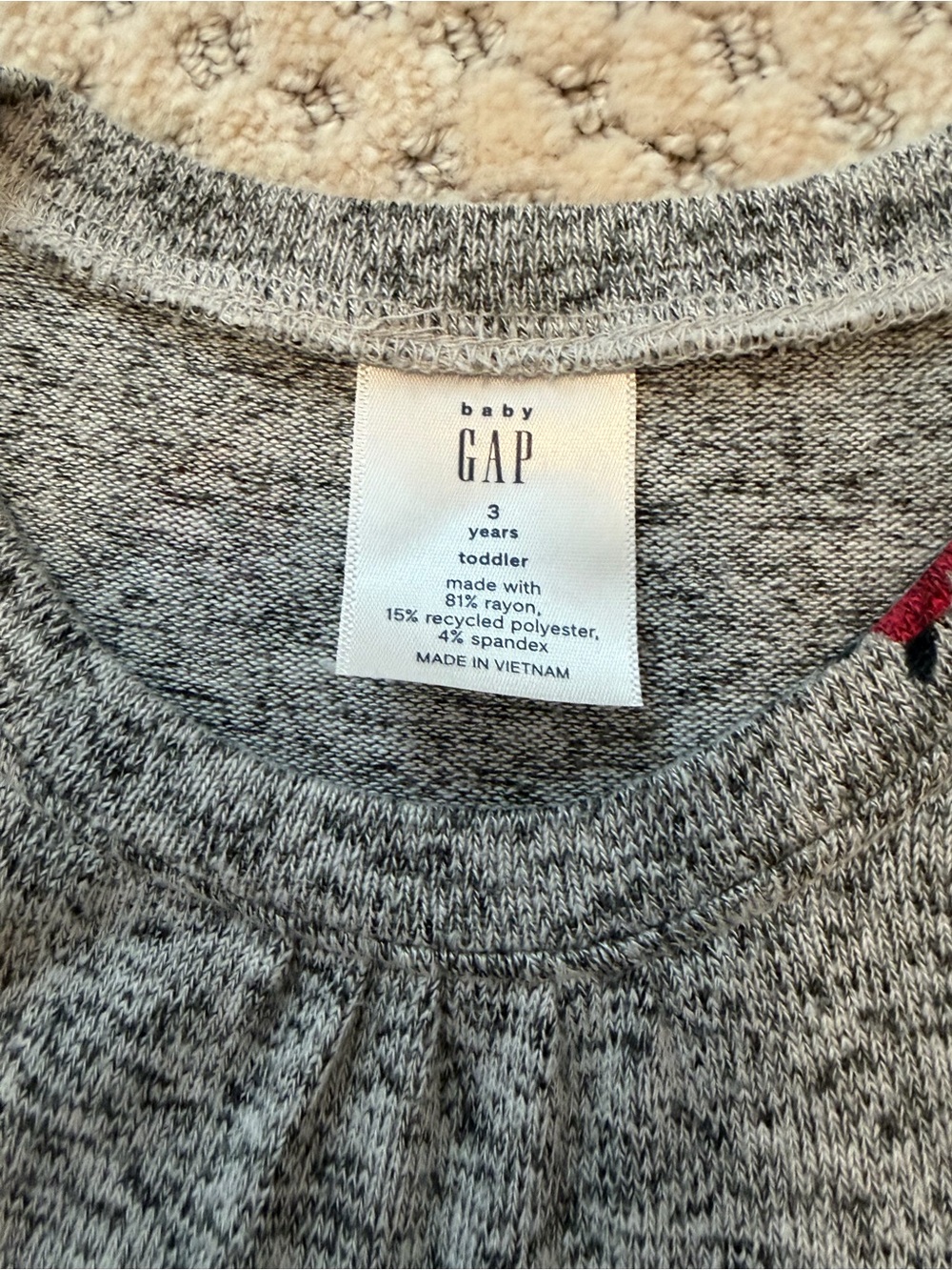 Zara Cream & Gray Floral Two-Piece Girls Set - Picture 3 of 5